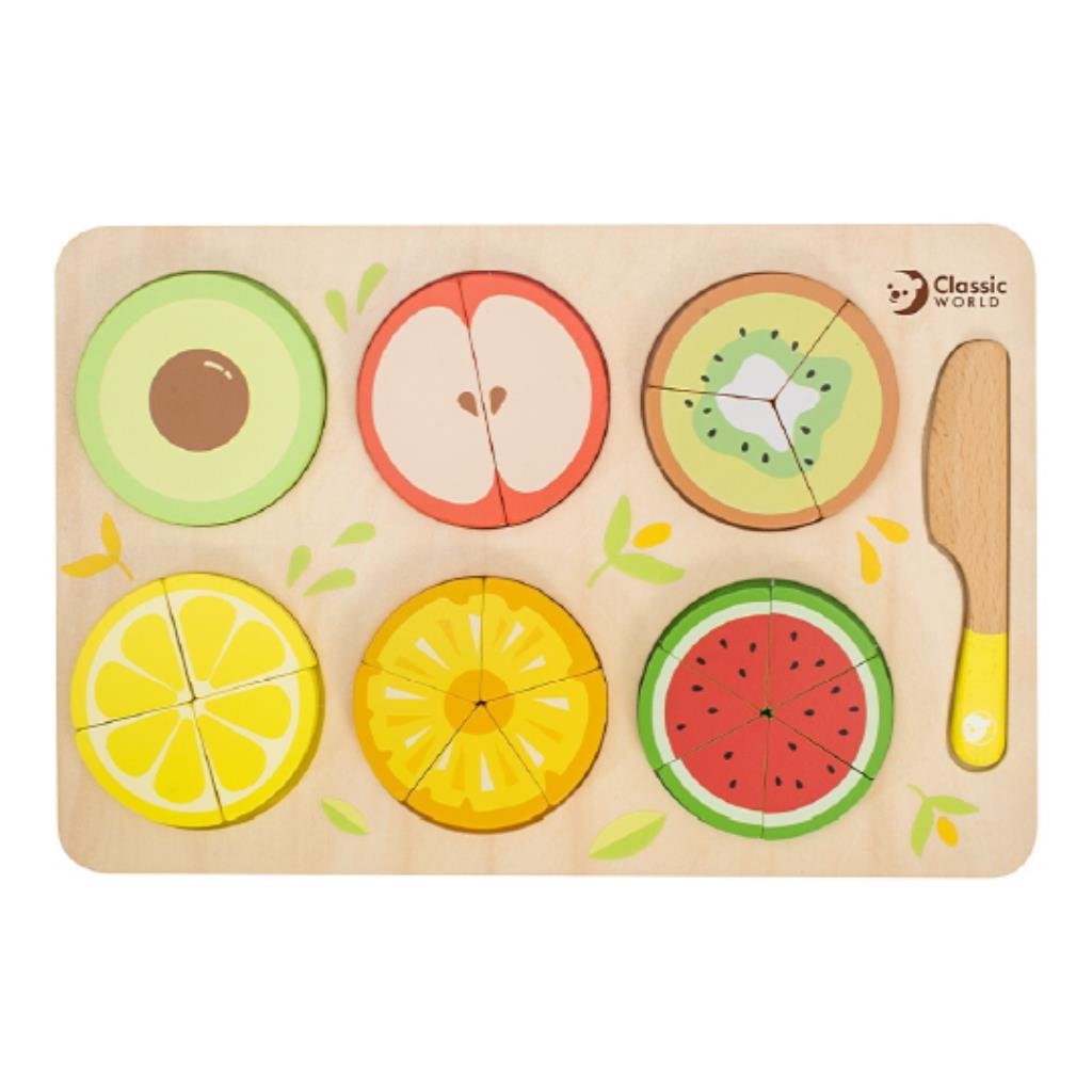Classic World Wooden Fruit Cutting Puzzle